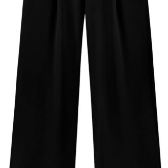 Women's Wide Leg Suit Pants Loose Fit High Elastic Waisted Business Casual Long Trousers Pant