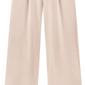 Women's Wide Leg Suit Pants Loose Fit High Elastic Waisted Business Casual Long Trousers Pant